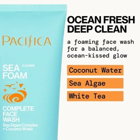 Pacifica Sea Foam Complete Face Wash - Coconut - 5 fl oz image {7}
