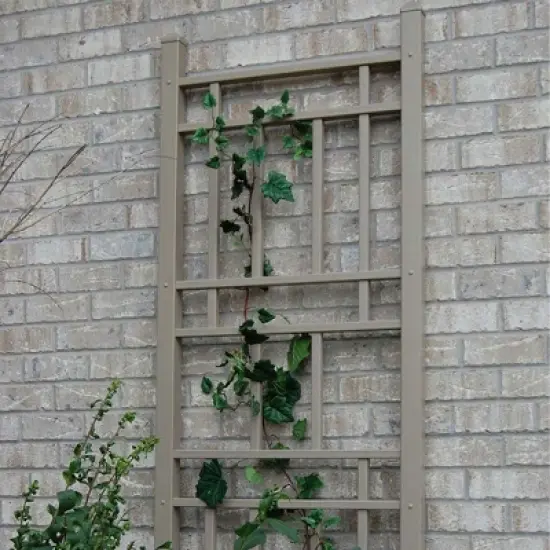 Dura-Trel Wellington 28"x75" Indoor Outdoor Garden Trellis Plant Support for Vines & Climbing Plants, Flowers, & Vegetables w/Ground Stakes White image {4}