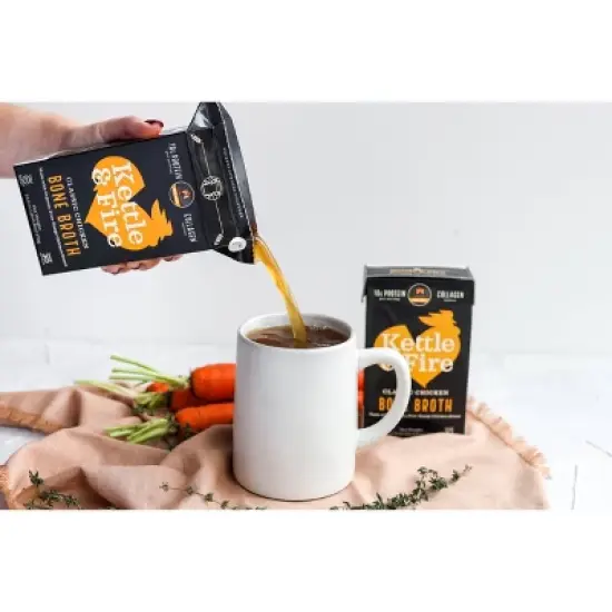 Kettle & Fire Organic Gluten Free Chicken Bone Broth - 16.9oz image {2}