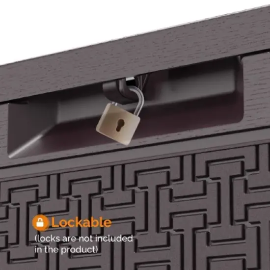 Karl Home 90 Gallons Plastic Deck Box Outdoor Storage image {3}