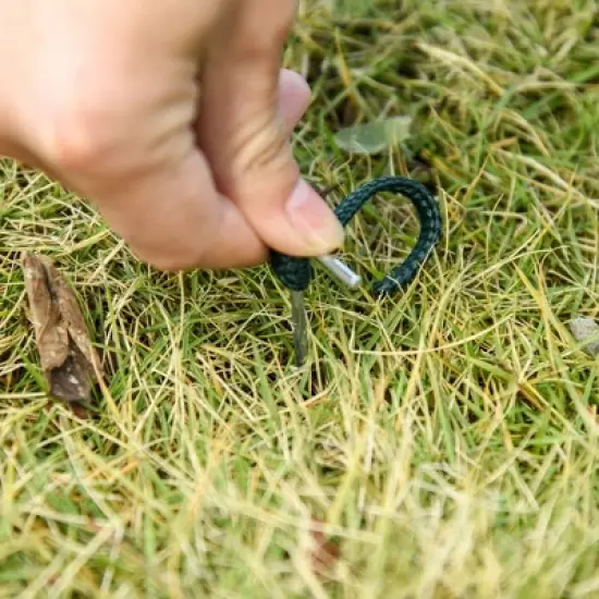 Outsunny Outdoor Walk-In Greenhouse, Plant Nursery with Roll-up Windows, PE Cover, and Wire Shelves image {6}