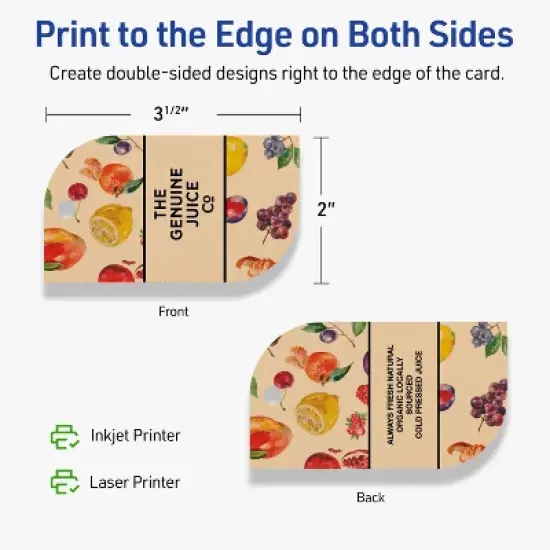 Avery Leaf Printable Tags, 2" x 3-1/2", Kraft Brown, 80 Total image {5}