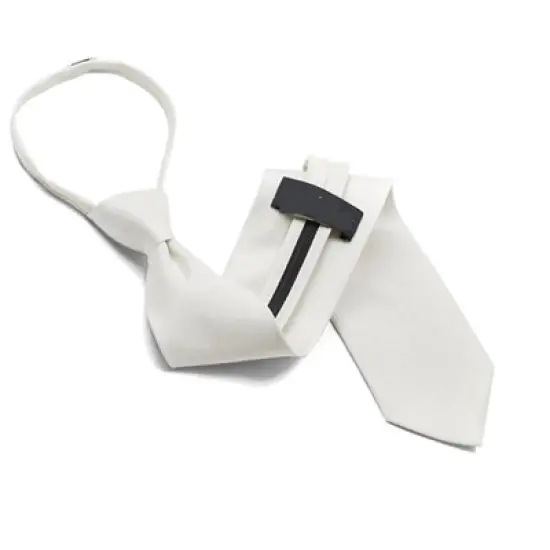 Men's Solid Color Pre-tied Zipper Necktie image {4}