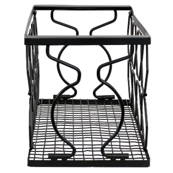 Sunnydaze Indoor Metal Collapsible Tabletop Wine Rack for the Kitchen or Bar - Black image {4}