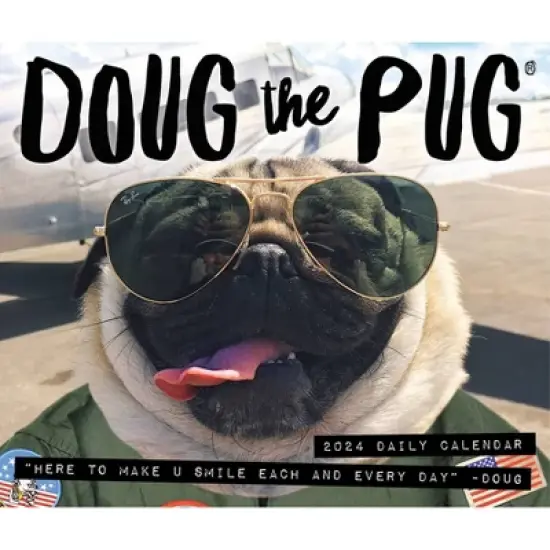 Willow Creek Press 2024 Daily Desk Calendar 5.2"x6.2" Doug the Pug image {4}