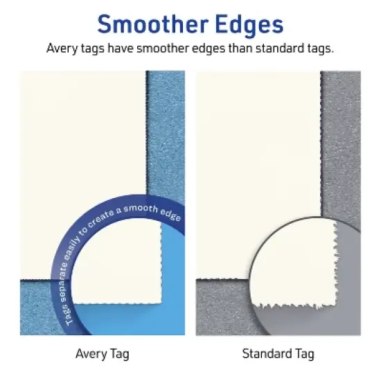 Avery Rounded Foldover Tags, 1-1/2" x 2-1/8", Matte Ivory, 80 Total image {7}