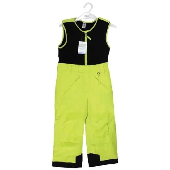 Hudson Baby Unisex Snow Bib Overalls with Fleece Top, Lime image {1}