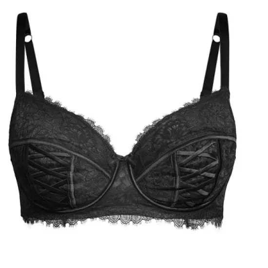 Women's Plus Size  Irina Underwire Demi Bra - black  | FOX & ROYAL image {2}