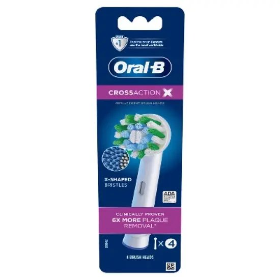 Oral-B CrossAction Electric Toothbrush Replacement Brush Heads image {12}