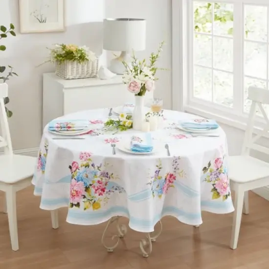 Rose Cottage Engineered Tablecloth - Elrene Home Fashions image {4}