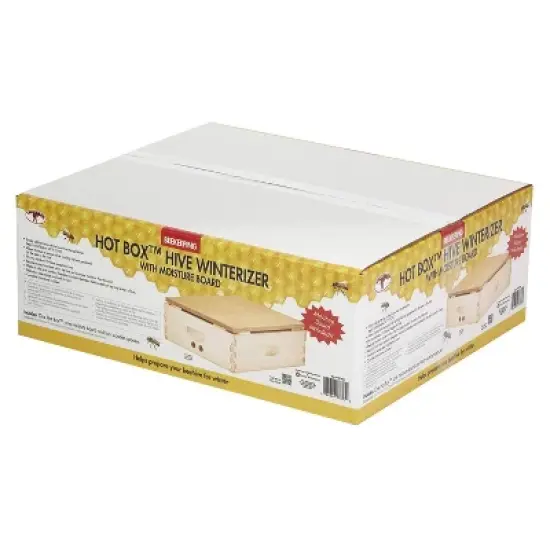 Little Giant Professional and Backyard Beekeeping Bee Hive/Apiary Winterizer Solid Pine Wood Hot Box Insulator with Moisture Board, Brown image {2}