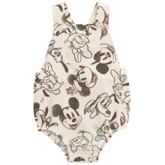 Disney Winnie the Pooh Mickey Mouse Goofy Donald Duck Baby Short Overalls Newborn to Infant image {6}