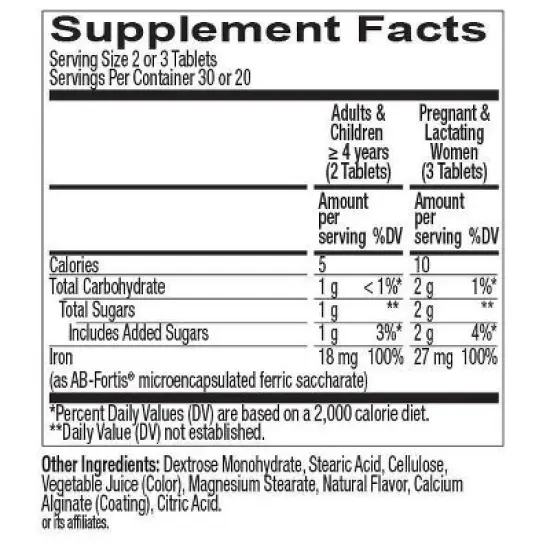 OLLY Delightful Iron Vitamin Vegan Chewable Tablets - 60ct image {6}