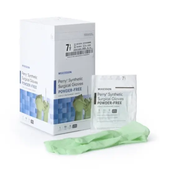 McKesson Perry Performance Plus Polyisoprene Surgical Glove Standard Cuff Length SIZE 7.5 image {5}
