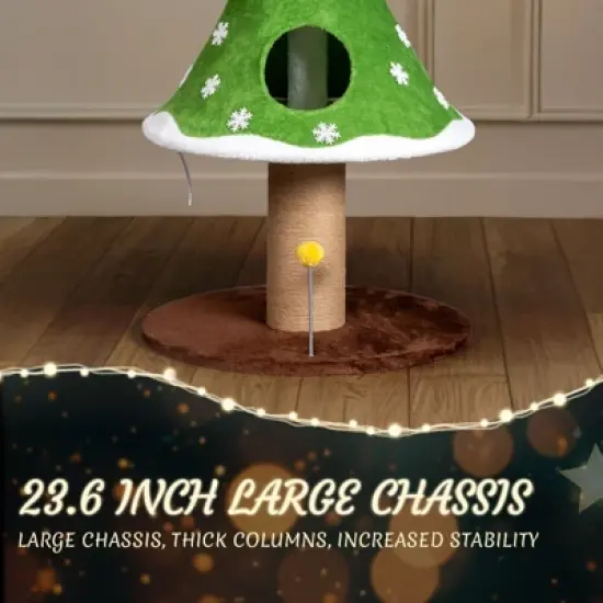 Karl Home 4-tier 59 inch  Cat Tower Christmas Tree Decoration image {5}