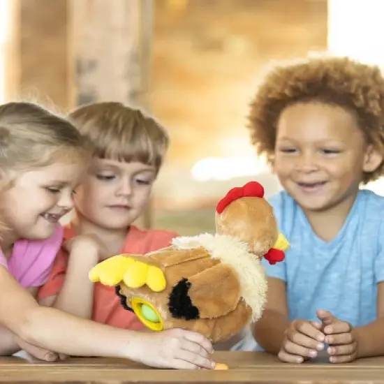 HearthSong Plush Musical Egg-Laying Hen with Three Eggs image {1}