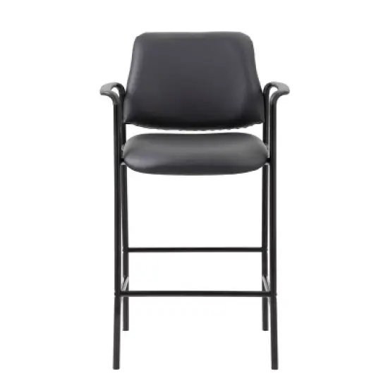 Stool with Arm Black- Boss Office Products image {2}