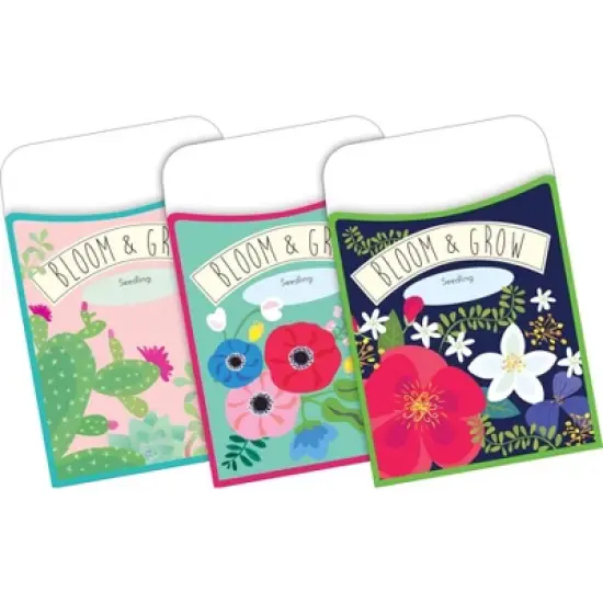 3pk 30ea Bohemian Garden Peel & Stick Library Pockets - Barker Creek image {3}