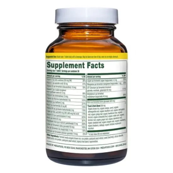 MegaFood Men's 40+  Immune Support & Bone Health One Daily Multivitamin - 30ct image {1}