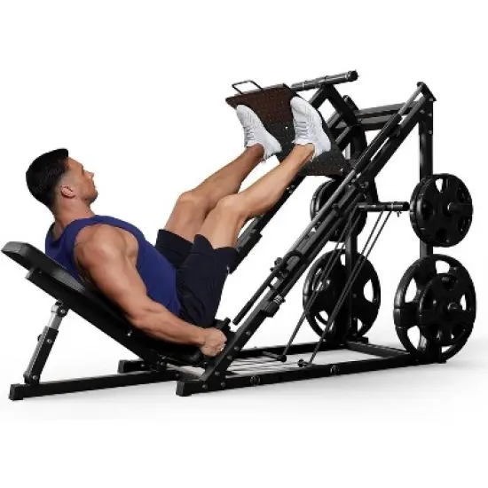 Acekool 45 Degree Leg Press Machine for Home Gym, Professional Lower Body Strength Trainer, 2000LB Capacity, Adjustable, Black image {7}