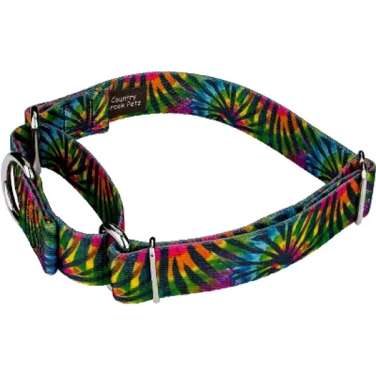 Country Brook Petz Tie Dye Stripes Martingale Dog Collar image {1}