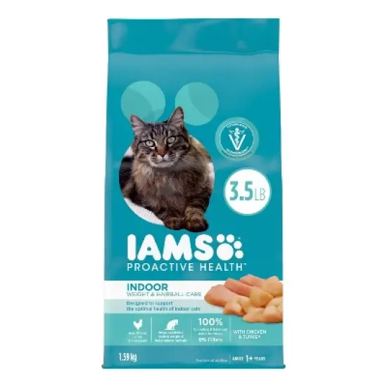 IAMS Proactive Health Indoor Weight & Hairball Care with Chicken & Turkey Adult Premium Dry Cat Food image {5}