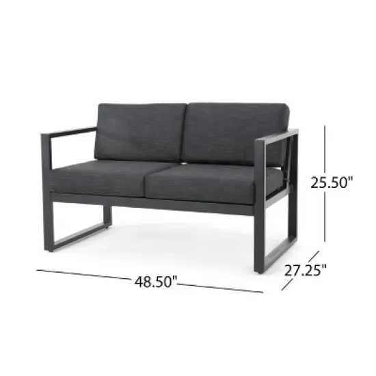 Christopher Knight Home Navan Outdoor Mesh and Aluminum 11 Seater Estate Collection with Cushions image {4}