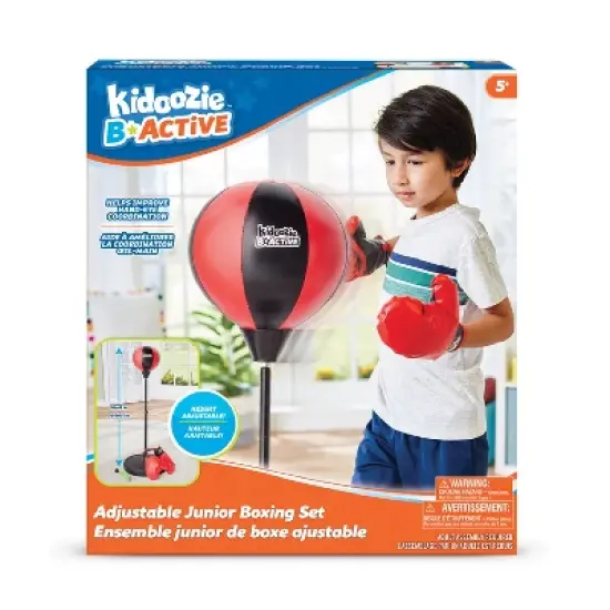 Kidoozie B-Active Adjustable Junior Boxing Set with Boxing Gloves, Stand and Hand Pump. For Kids Ages 5+ image {6}