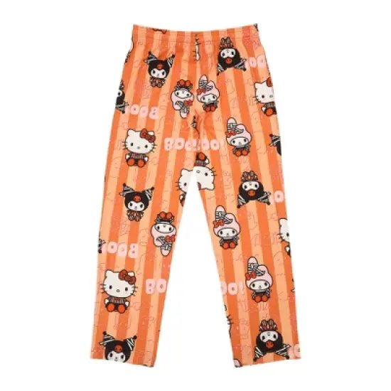 Hello Kitty Boo Halloween Costumes Women&rsquo;s Orange Striped Sleep Pajama Pants image {6}