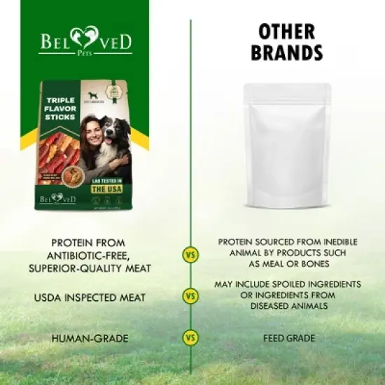 Beloved Pets Dog Treats, Triple Flavor Rawhide Chews with Duck and Chicken 10.6 Oz - 1 Pack image {3}