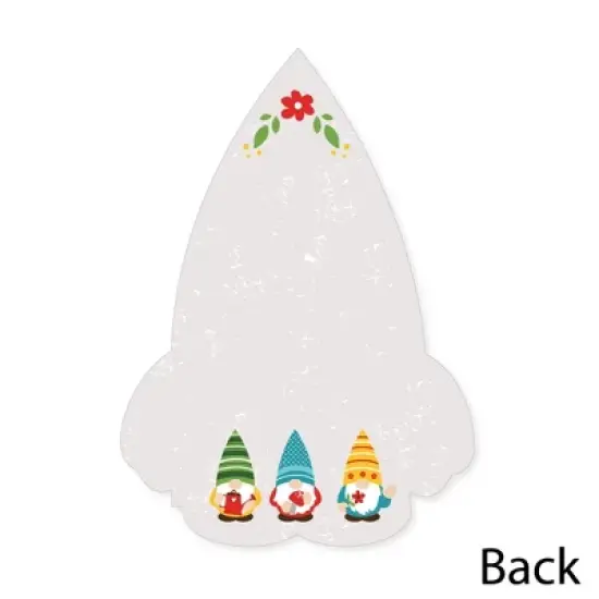 Big Dot of Happiness Garden Gnomes - Shaped Thank You Cards - Forest Gnome Party Thank You Note Cards with Envelopes - Set of 12 image {3}