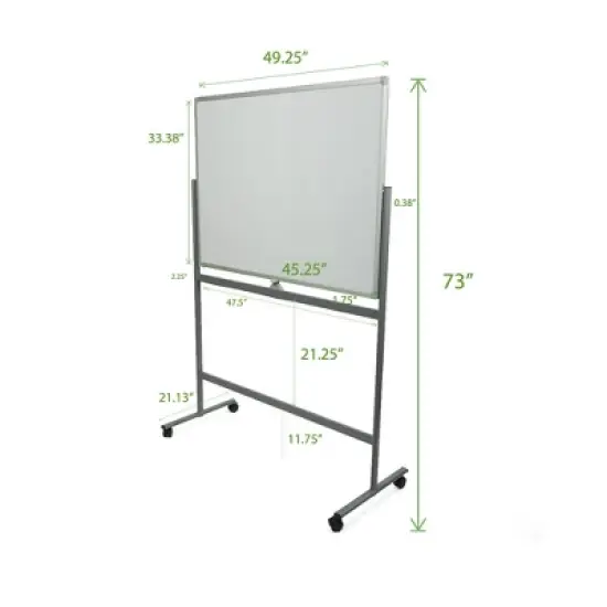 Mind Reader Portable Magnetic Dry Erase Double Sided Easel, White image {6}