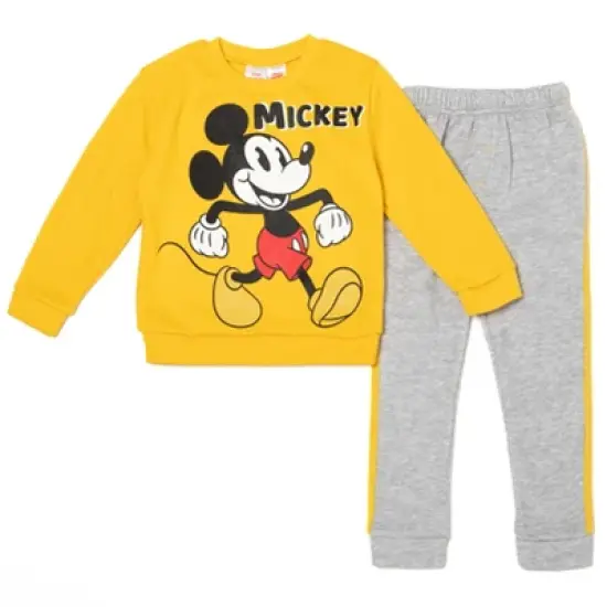 Disney Mickey Mouse Goofy Donald Duck Pluto Fleece Pullover T-Shirt and Pants Toddler image {14}