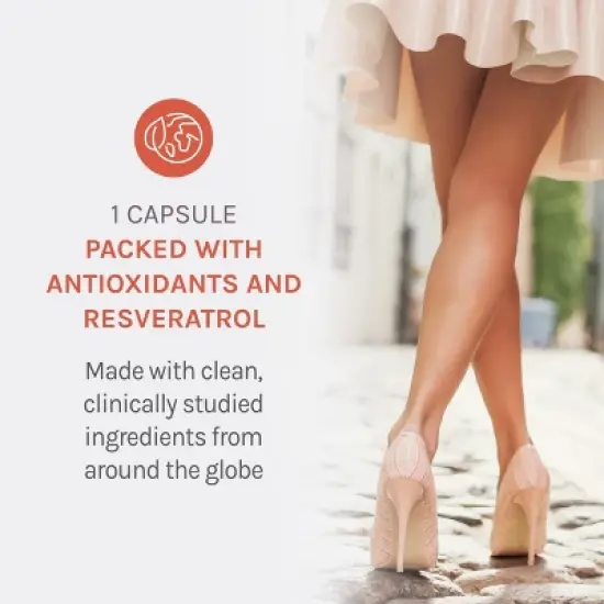 Reserveage Beautiful Legs - Skin Care Supplement for Smooth, Healthy Veins, Helps Reduce Spider Veins, Vegan, 30 capsules (30 servings) image {3}