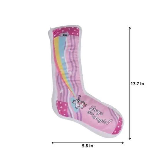 American Pet Supplies Squeaking Comfort Plush Dog Toy Stocking Style Sock Combo (Unicorn and Squirrel) image {3}