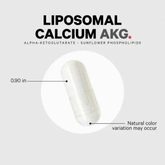 Codeage Liposomal Calcium AKG Supplement - Pure Alpha Ketoglutarate Acid - 60ct image {5}
