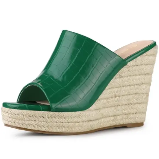 Allegra K Women's Espadrilles Wedges Sandals image {8}