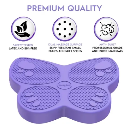 Bouncyband&reg; Wiggle Seat Sensory Cushion, Purple Butterfly image {4}