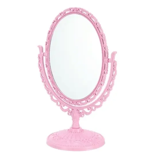 Unique Bargains Oval Shaped Double Sided 360&deg; Rotating Makeup Mirror 1 Pc image {7}