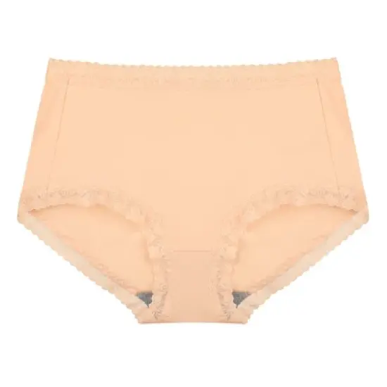 Agnes Orinda Women Plus Mid Waisted Lace Trim Soft Breathable Stretch Briefs Underwear image {6}