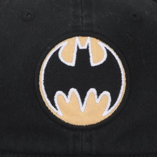 DC Comics Batman Bat Signal Black Adjustable Baseball Cap image {2}