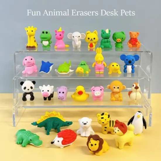 Wrapables 30pcs Mini Animal Eraser Pets, 3D Puzzle Erasers image {2}
