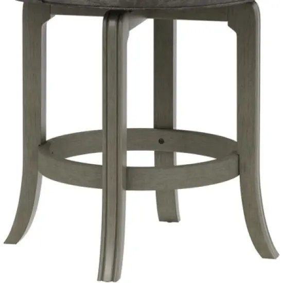 Napa Valley Wood Swivel Counter Height Barstool Aged Gray/Charcoal - Hillsdale Furniture image {7}