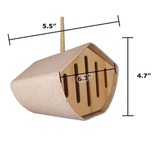 6.3" Butterfly House &ndash; Eco-Friendly Chaff & Bamboo Shelter image {1}