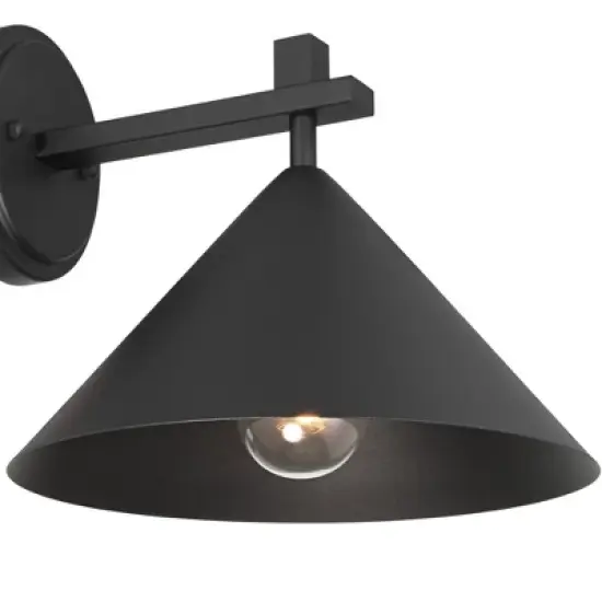 John Timberland Apex 9 3/4" High Modern Outdoor Wall Light Fixture Mount Porch House Exterior Dark Sky Weatherproof Textured Black Finish Metal image {2}