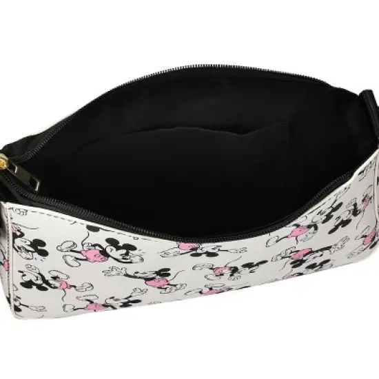 Disney Mickey Mouse Women's White Handbag With Removable Coin Purse image {3}