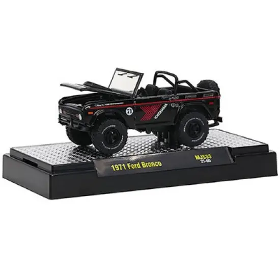 1971 Ford Bronco Off-Road #71 Black "Yokohama Racing" Limited Ed to 4400 pieces Worldwide 1/64 Diecast Model Car by M2 Machines image {1}