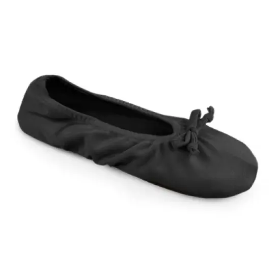 Softones by MUK LUKS Women's Stretch Satin Ballerina Slipper image {7}