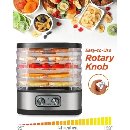 COMMERCIAL CHEF Food Dehydrators with BPA-Free Trays, Adjustable Thermostat, for Making Jerky, Dried Fruit, Vegetables & More image {3}