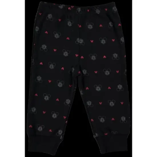 Disney Mickey Mouse Baby Bodysuit Jogger Pants Bib and Hat 4 Piece Outfit Set Newborn to Infant image {2}